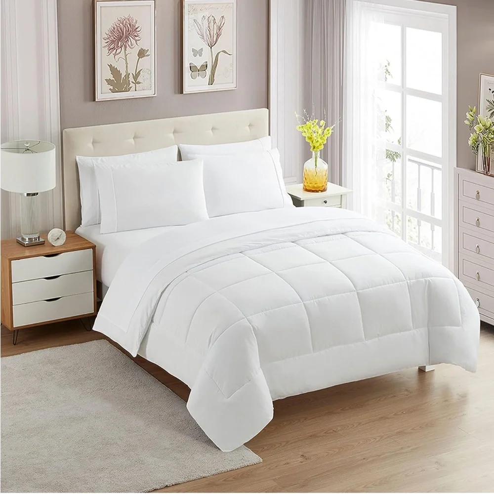 Sweet Home Collection 5 Piece White Comforter Set